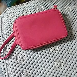 Pink vintage multi use cell phone mini purse